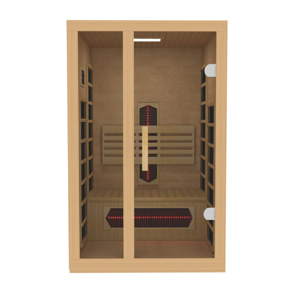 2 kişilik infrared sauna kabini — düşük EMF carbon panel