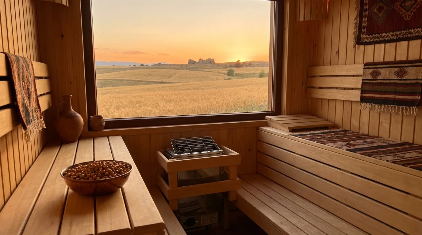Galeriden: boş odada sauna kabini kullanımı